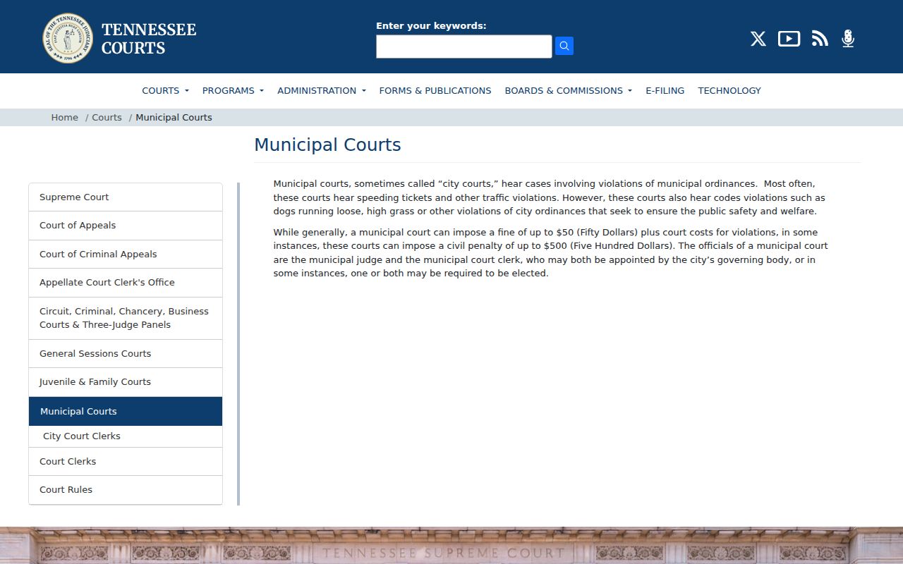Municipal court overview related to Houston County criminal dockets